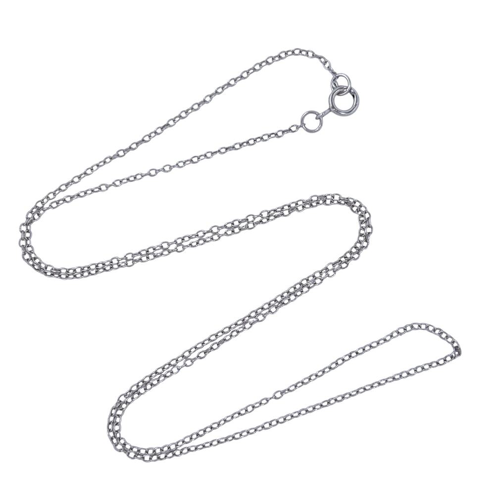 Vintage Sterling Silver 925 Cable Link Chain Necklace 18"